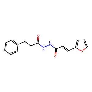 (2E)-3-(furan-2-yl)-N'-(3-phenylpropanoyl)prop-2-enehydrazide structure
