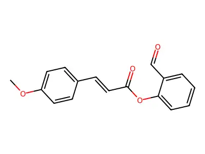 2-formylphenyl (2E)-3-(4-methoxyphenyl)prop-2-enoate structure