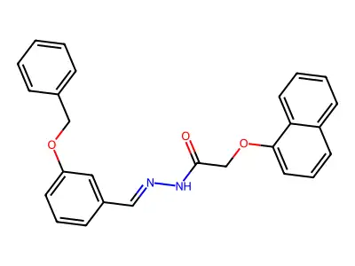 2-naphthalen-1-yloxy-N-[(3-phenylmethoxyphenyl)methylideneamino]acetamide structure