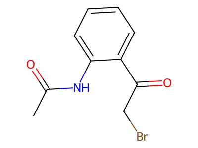 N-[2-(2-bromoacetyl)phenyl]acetamide structure