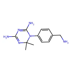 1,3,5-Triazine-2,4-diamine, 1-(4-(aminomethyl)phenyl)-1,6-dihydro-6,6-dimethyl- structure