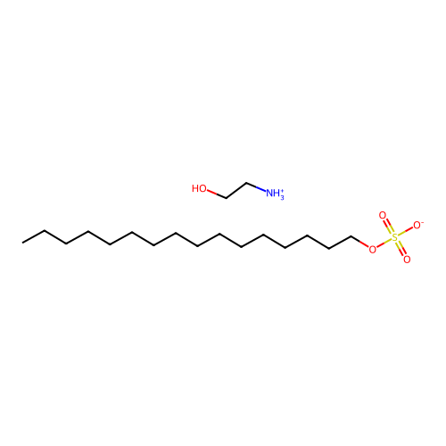 Hexadecyl sulfate;2-hydroxyethylazanium structure