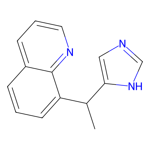 8-[1-(1H-imidazol-4-yl)-ethyl]-quinoline structure