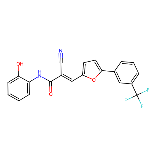 C21H13F3N2O3 structure