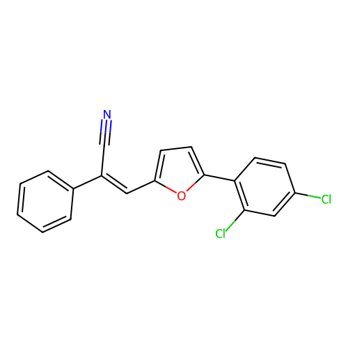 3-[5-(2,4-Dichlorophenyl)furan-2-yl]-2-phenylprop-2-enenitrile structure
