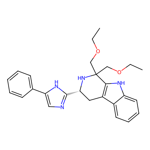 (R)-1,1-Bis(ethoxymethyl)-3-(4-phenyl-1H-imidazol-2-yl)-2,3,4,9-tetrahydro-1H-pyrido[3,4-b]indole structure