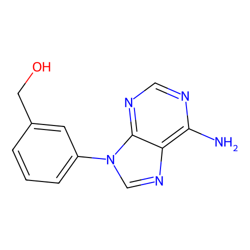 [3-(6-Aminopurin-9-yl)phenyl]methanol structure
