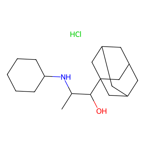 1-(1-Adamantyl)-2-(cyclohexylamino)-1-propanol hydrochloride structure