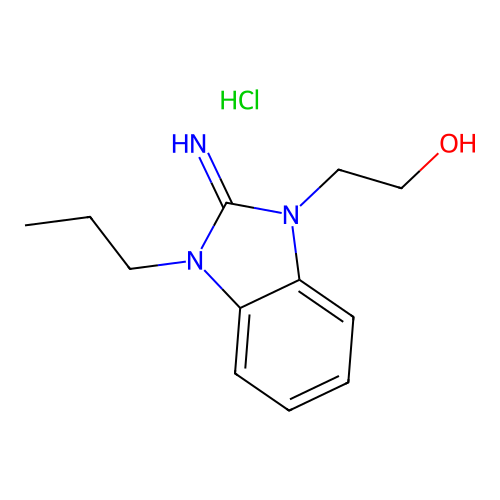 2-(2-imino-3-propylbenzimidazol-1-yl)ethanol hydrochloride structure