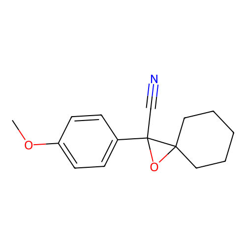 2-(4-Methoxy-phenyl)-1-oxa-spiro[2.5]octane-2-carbonitrile structure