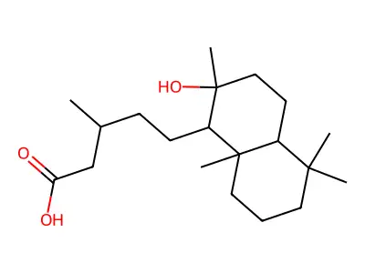 Labdanolic acid structure