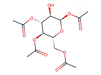 [3,4,6-Tris(acetyloxy)-5-hydroxyoxan-2-yl]methyl acetate structure
