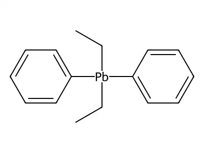 Plumbane, diethyldiphenyl- structure