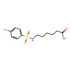 6-{[(4-Chlorophenyl)sulfonyl]amino}hexanoic acid structure
