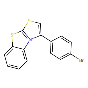 1-(4-Bromophenyl)-[1,3]thiazolo[2,3-b][1,3]benzothiazol-9-ium structure