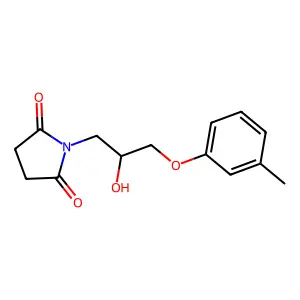 1-(2-Hydroxy-3-(3-methylphenoxy)propyl)-2,5-pyrrolidinedione structure