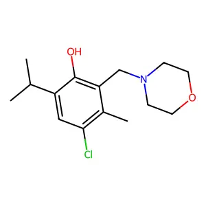 4-Chloro-3-methyl-2-(morpholin-4-ylmethyl)-6-propan-2-ylphenol structure