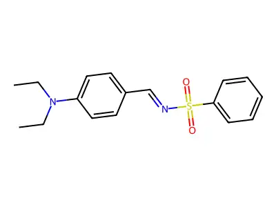 [(E)-[p-(diethylamino)phenyl]methyleneamino](oxo)(phenyl)-lambda-sulfaniumolate structure