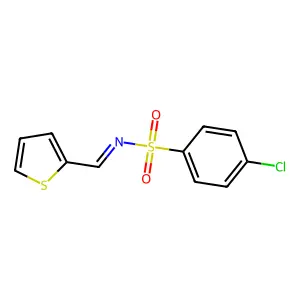 4-chloro-N-(thiophen-2-ylmethylidene)benzenesulfonamide structure