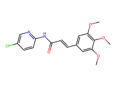 (E)-N-(5-chloropyridin-2-yl)-3-(3,4,5-trimethoxyphenyl)prop-2-enamide structure