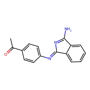 1-[4-[(3-Aminoisoindol-1-ylidene)amino]phenyl]ethanone structure