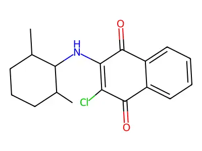2-Chloro-3-[(2,6-dimethylcyclohexyl)amino]naphthalene-1,4-dione structure
