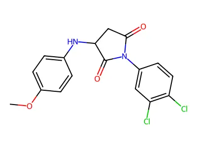 1-(3,4-Dichlorophenyl)-3-[(4-methoxyphenyl)amino]pyrrolidine-2,5-dione structure
