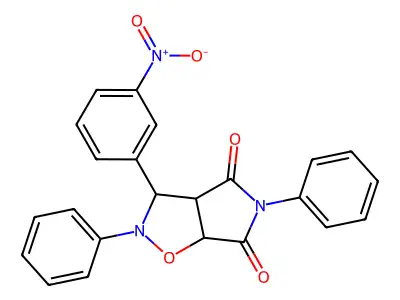 3-(3-Nitro-phenyl)-2,5-diphenyl-tetrahydro-pyrrolo[3,4-d]isoxazole-4,6-dione structure