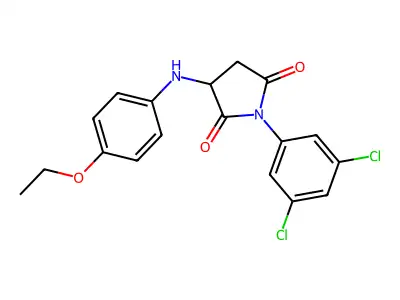 1-(3,5-Dichlorophenyl)-3-(4-ethoxyanilino)pyrrolidine-2,5-dione structure