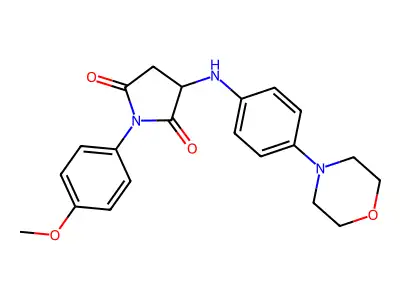 1-(4-Methoxyphenyl)-3-{[4-(morpholin-4-yl)phenyl]amino}pyrrolidine-2,5-dione structure