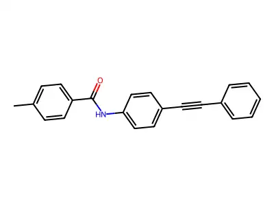 4-methyl-N-[4-(2-phenylethynyl)phenyl]benzenecarboxamide structure