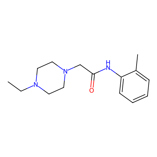 2-(4-ethylpiperazin-1-yl)-N-(2-methylphenyl)acetamide structure