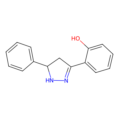 2-(5-phenyl-4,5-dihydro-1H-pyrazol-3-yl)phenol structure
