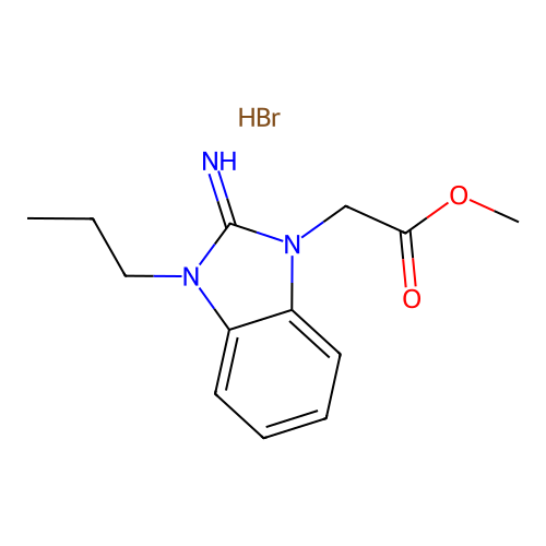 methyl 2-(2-imino-3-propyl-2,3-dihydro-1H-benzo[d]imidazol-1-yl)acetate hydrobromide structure