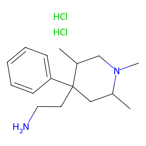 2-(1,2,5-Trimethyl-4-phenylpiperidin-4-yl)ethanamine dihydrochloride structure
