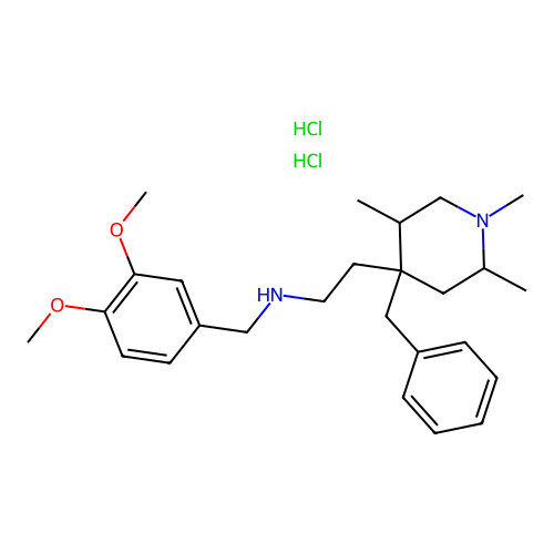 [(3,4-dimethoxyphenyl)methyl]{2-[1,2,5-trimethyl-4-benzyl(4-piperidyl)]ethyl}a mine, chloride, chloride structure