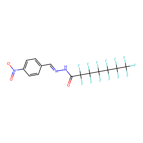 N'-[(E)-(4-Nitrophenyl)methylene]perfluoroheptanehydrazide structure