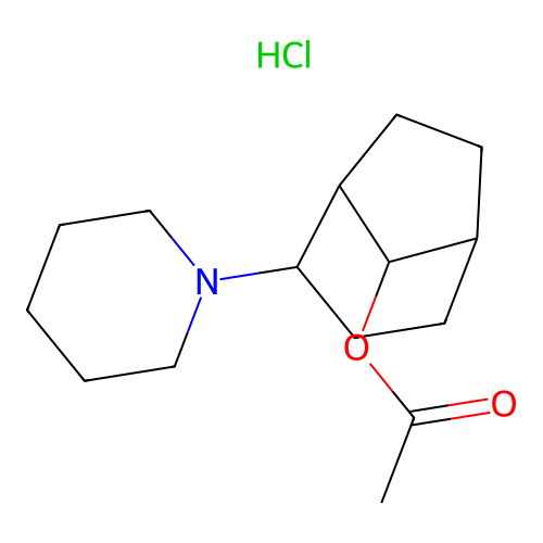 2-Piperidylbicyclo[3.2.1]oct-8-yl acetate, chloride structure