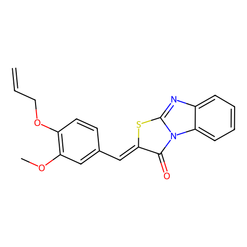 2-(4-(Allyloxy)-3-methoxybenzylidene)(1,3)thiazolo(3,2-A)benzimidazol-3(2H)-one structure