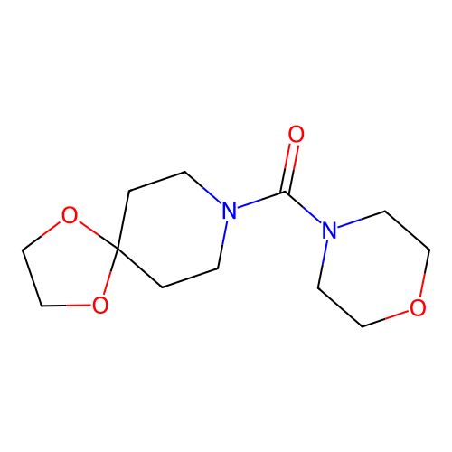 1,4-Dioxa-8-azaspiro[4.5]dec-8-yl(morpholin-4-yl)methanone structure