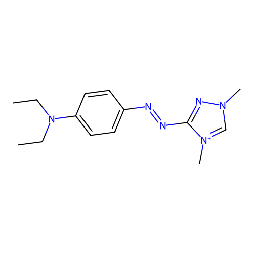 3-[2-[4-(Diethylamino)phenyl]diazenyl]-1,4-dimethyl-4H-1,2,4-triazolium structure