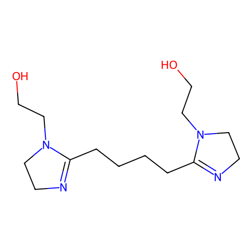 2,2'-(Butane-1,4-diyl)bis(4,5-dihydro-1H-imidazol-1-ethanol) structure