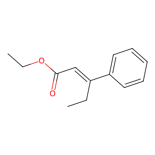 ethyl (E)-3-phenylpent-2-enoate structure