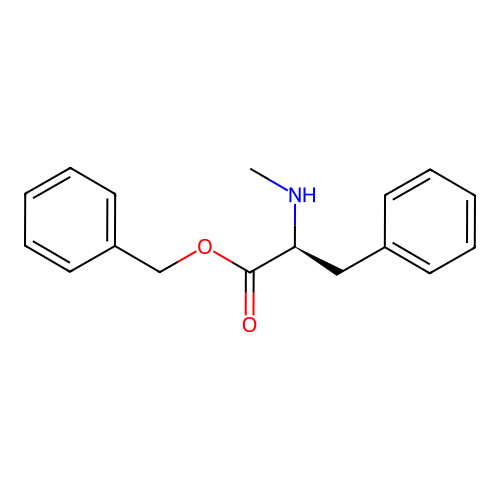 benzyl (2S)-2-(methylamino)-3-phenylpropanoate structure