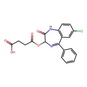 Oxazepam succinate structure