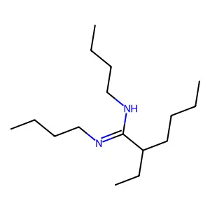 N,N'-dibutyl-2-ethylhexanimidamide structure