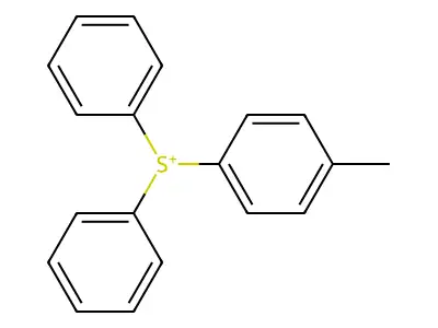 (4-Methylphenyl)diphenylsulfonium structure