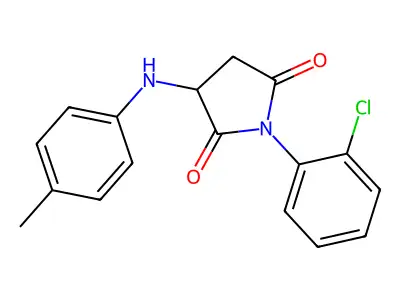 1-(2-Chlorophenyl)-3-[(4-methylphenyl)amino]pyrrolidine-2,5-dione structure