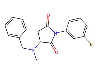 3-[Benzyl(methyl)amino]-1-(3-bromophenyl)pyrrolidine-2,5-dione structure