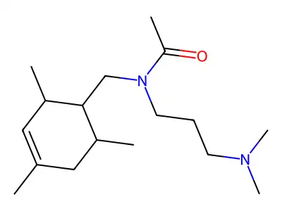 N-[3-(dimethylamino)propyl]-N-[(2,4,6-trimethylcyclohex-3-en-1-yl)methyl]acetamide structure
